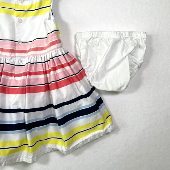 Carter’s Baby Empire Waist Striped Dress Bloomers Set 9 Months Easter - Picture 8 of 10